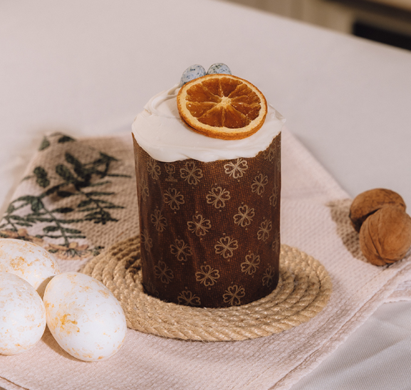 Кулич цитрусовый с лимоном маленький