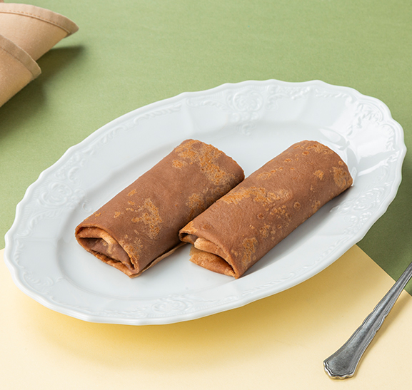 Блины с шоколадом и грецкими орехами