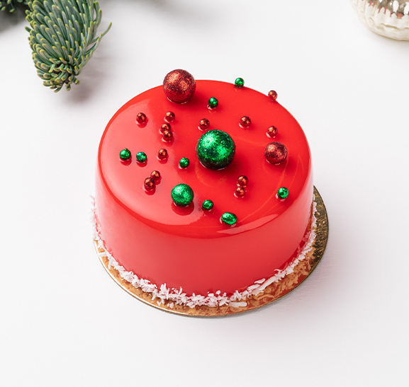 Новогоднее пирожное 'Фисташка-Малина'