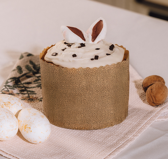 Кулич апельсиновый с варенкой большой