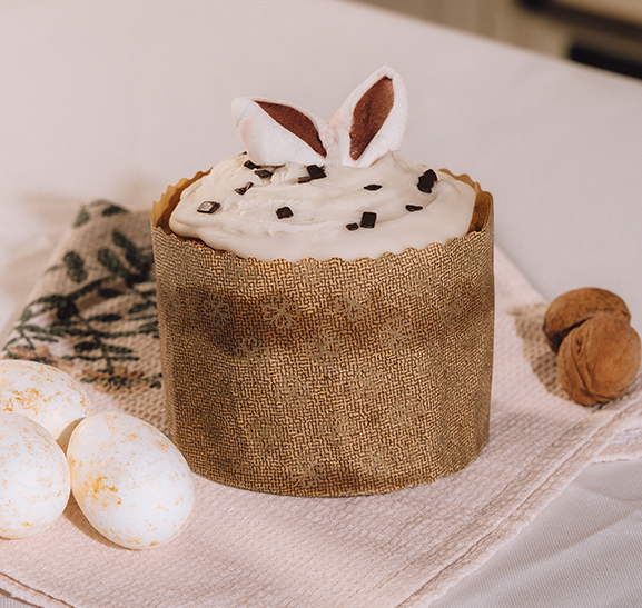 Кулич апельсиновый с варенкой большой