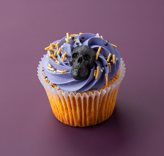 Капкейк творожный фиолетовый