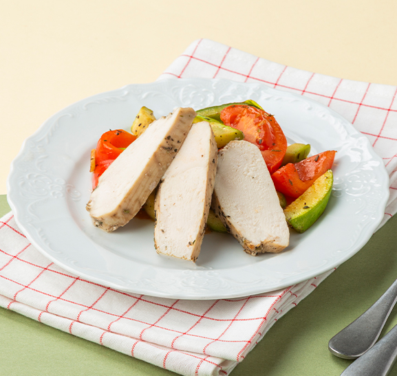 Куриная грудка су-вид с овощами