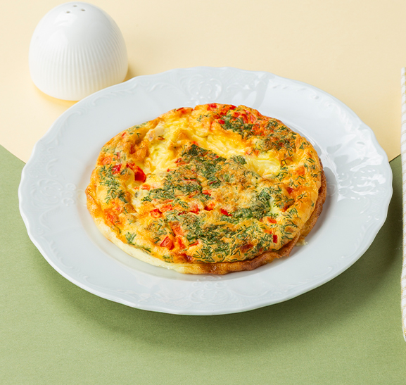 Омлет с куриной грудкой су-вид